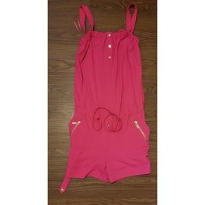 Cache Pink Romper Summer Small S Polyester